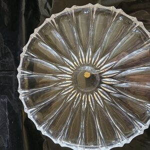 Elegant Clear Glass Serving Platter New 11 Inch
